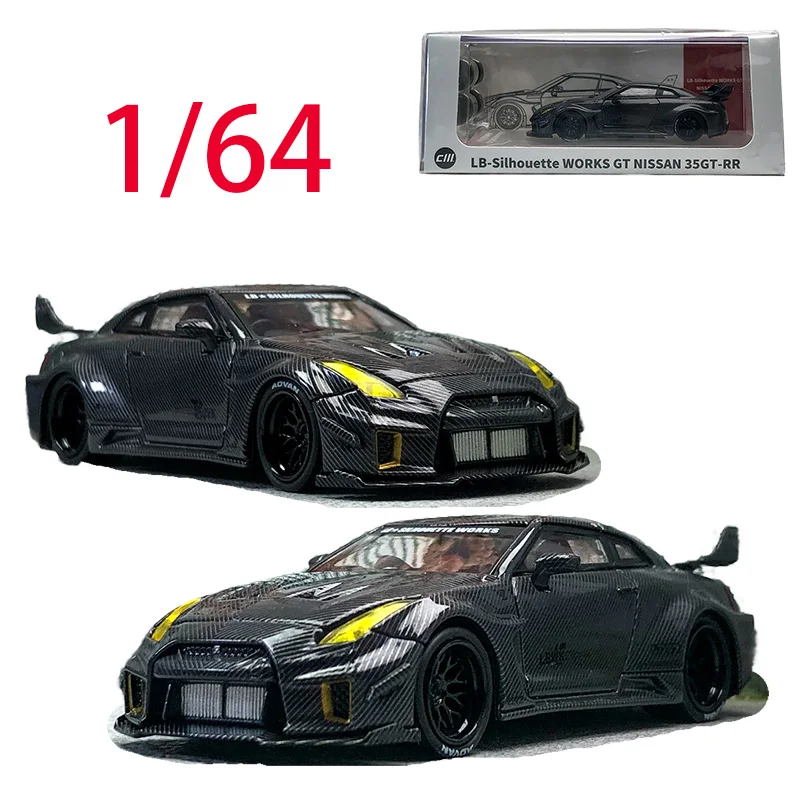 

CM литой под давлением масштаб 1/64 модель автомобиля Nissan из сплава Nissan GTR R35 RR супер силуэт игровые транспортные средства игрушки для мальчиков оригинальная коробка
