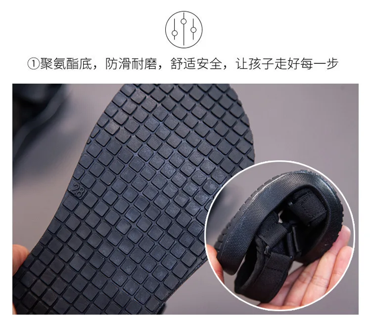 Boy Girl Canvas Sandals Slippers Solid Color Soft Soled Anti-Slip Children Kid Shoes Summer Beach - view 3