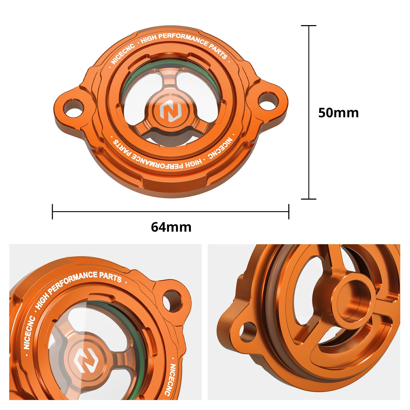(EU-Lager) NICECNC Motorölfilter-Abdeckkappe für KTM 690 Enduro R 690 SMC R 12-23 Husqvarna 701 Enduro /Supermoto GasGas 700 – Detail 8