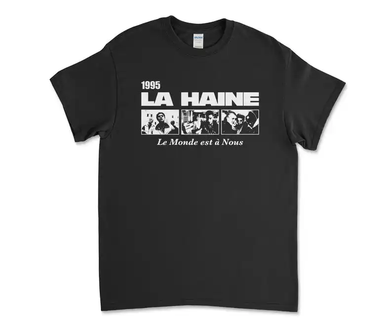 La Haine Le Monde Est À Nous T-Shirt Tee Shirt Black And White Vintage Style Film Movie  all sizesFrench