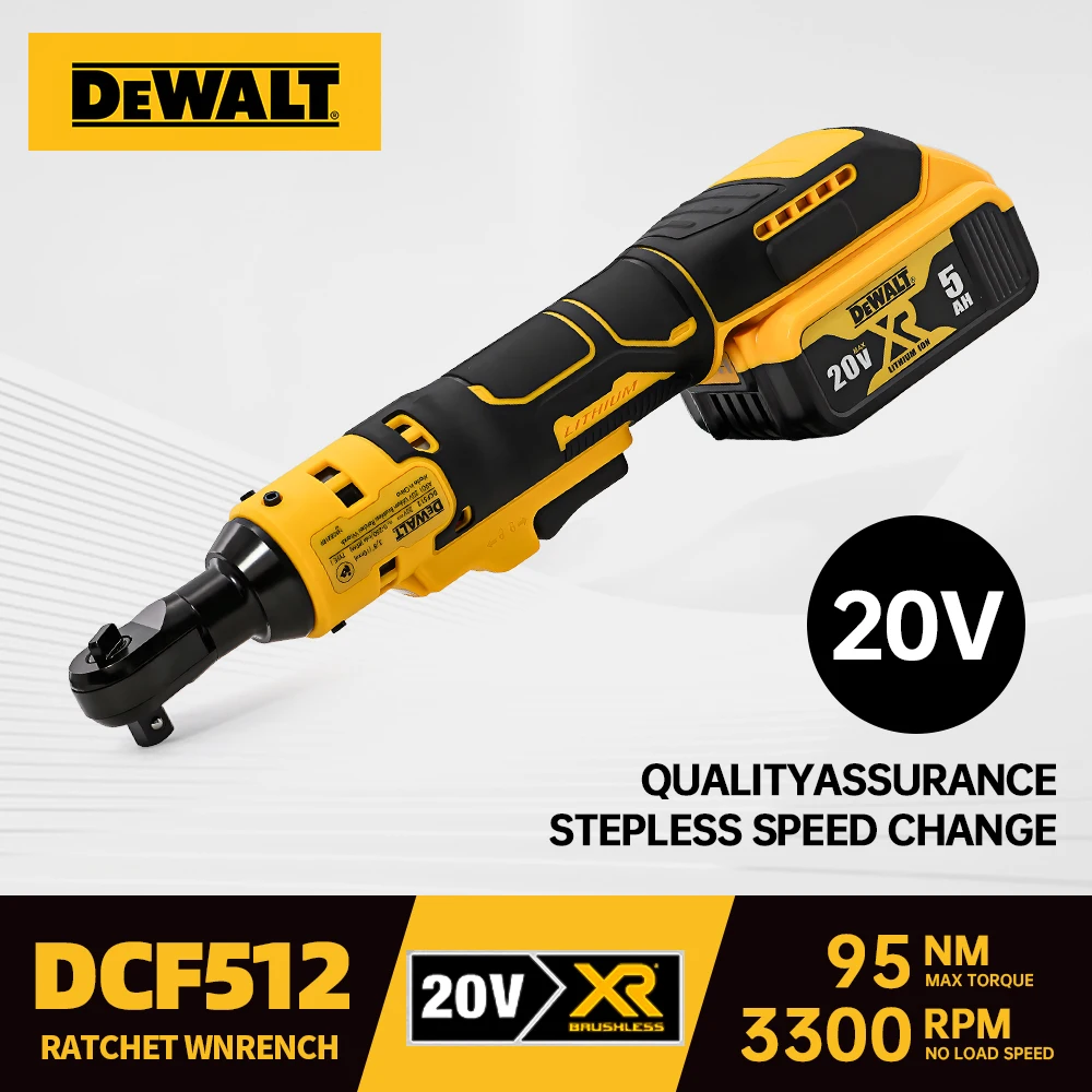 Dewalt Brushless Ratchet Wrench DCF512  Variable Speed Power  Wrench LED Light Cordless 20V Battery Power Tools Electric Tools