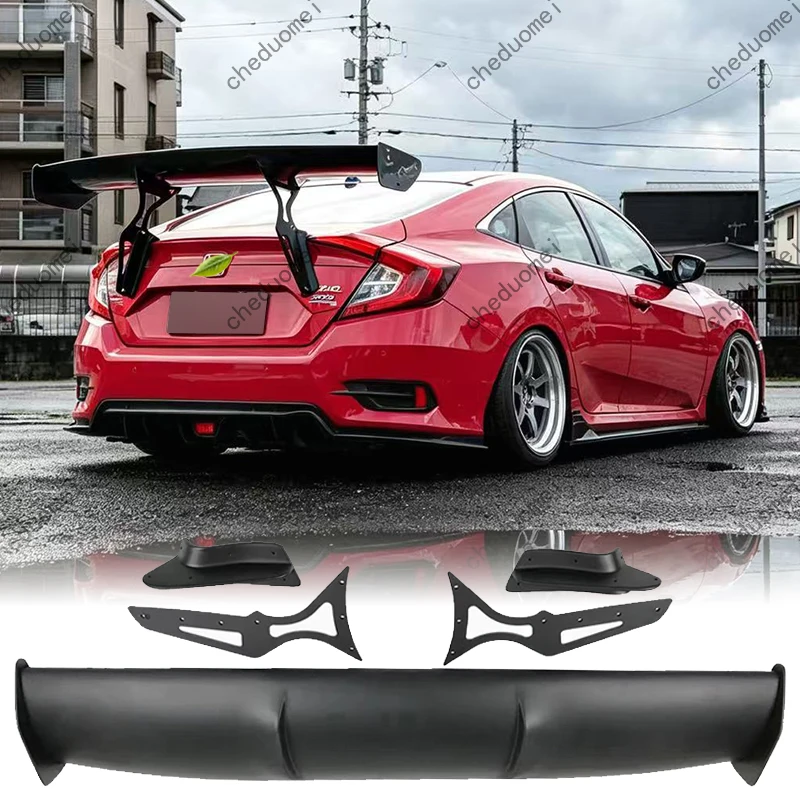 Suitable for Honda Civic 10th Gen Sedan FC1 2016-2020 Real Carbon Fiber Rocket Bunny Style Rear Spoiler Wing Kit Accessories