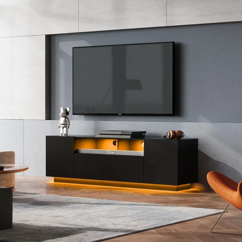 

TV Stand for 65 Inch TV Entertainment Center with Storage Cabinet Modern TV Console for Living Room with Ample Storage