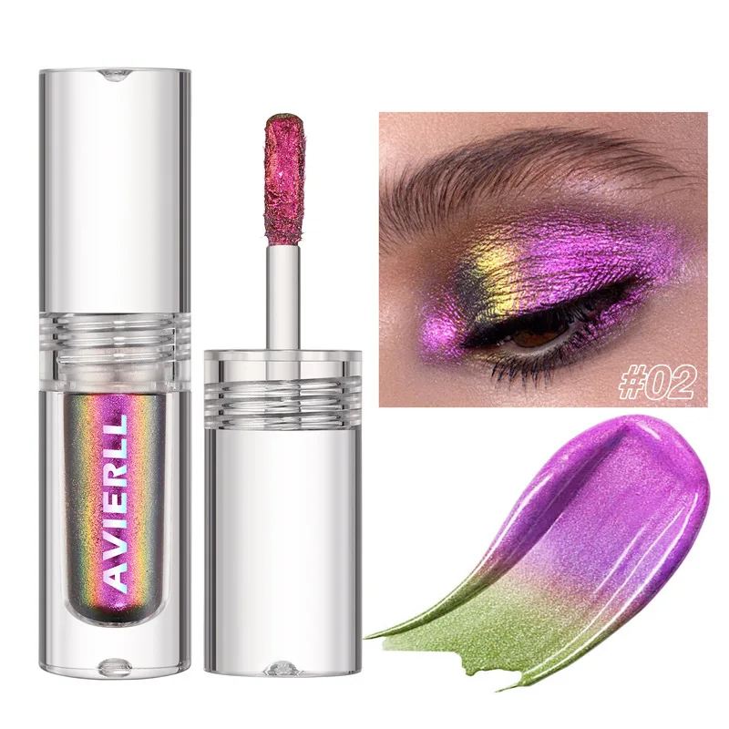 Sombra líquida feminina brilhante gradiente sombra de olho glamourosa parece glitter conjunto de maquiagem delineador brilhante à prova dwaterproof água