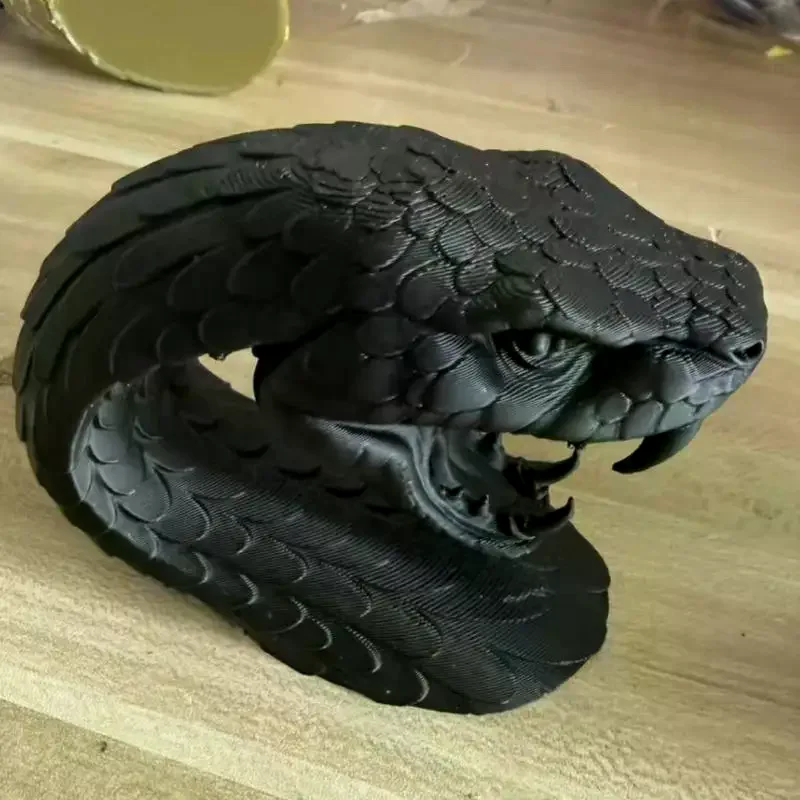 1Pcs Car Interior Accessories Snake Head Collectible Decor Statue Ornament For Car Dashboard Desk Bookshelf And Bonsai Decor