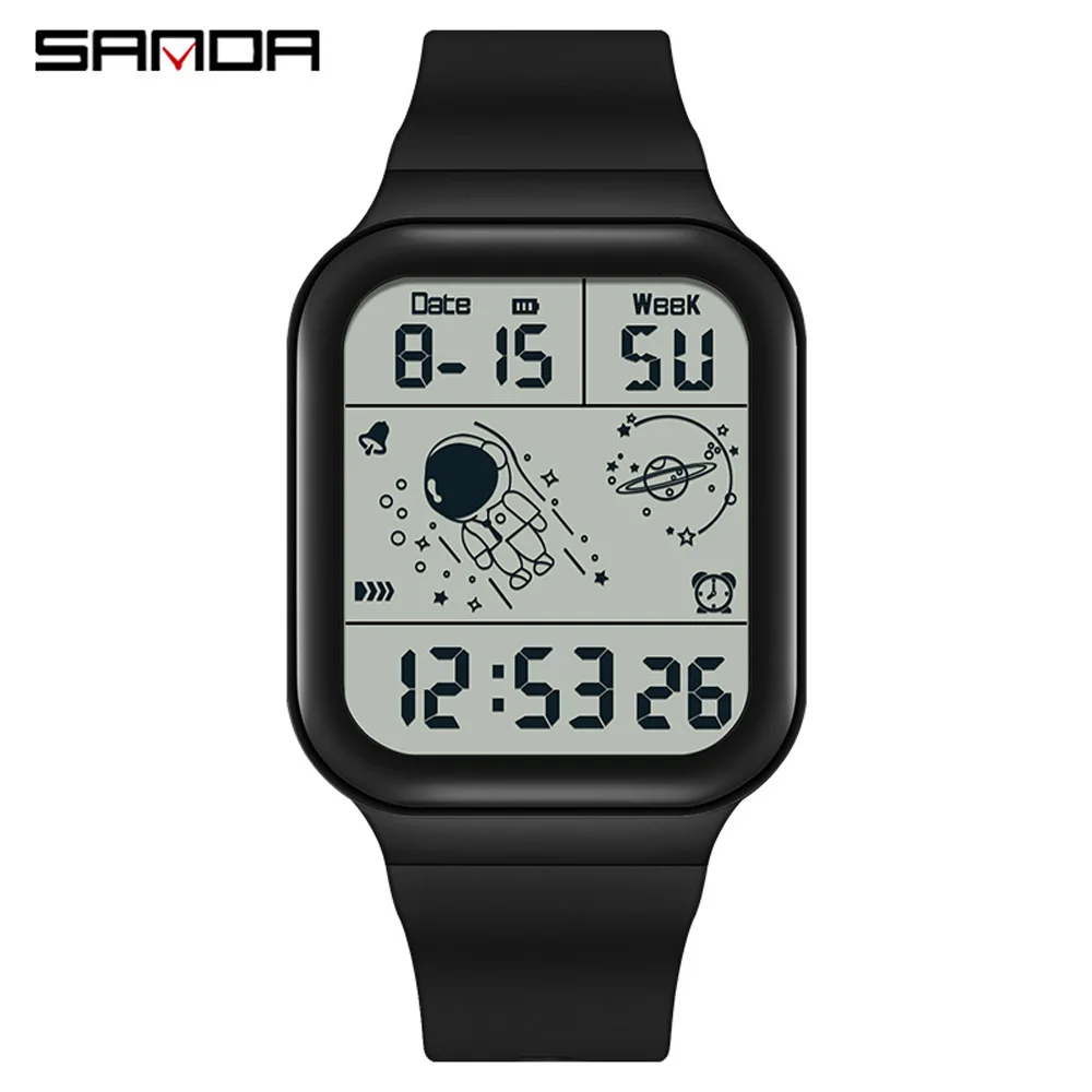 

Sanda Men Square Digital Watches Creative Sports Women Watch 50m Waterproof Electronic Wristwatch Montre Femme Clock 2022 Gifts