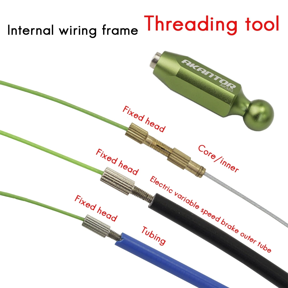 AKANTOR AK Strumento per instradamento cavi interni per bicicletta per telaio bici cambio filo idraulico guida cavo cambio installazione