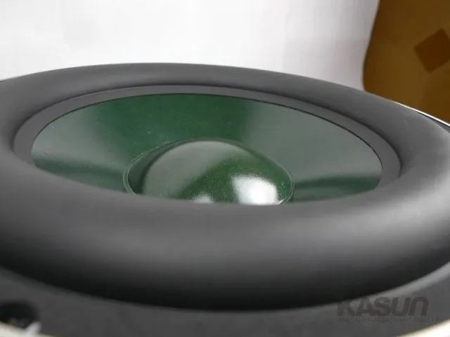 1 Piece Kasun KS-10456 10\'\' Subwoofer Speaker Massive Rubber Suspension Dark Green PP Cone 8ohm/250W Fs=32Hz Panel OD=260mm