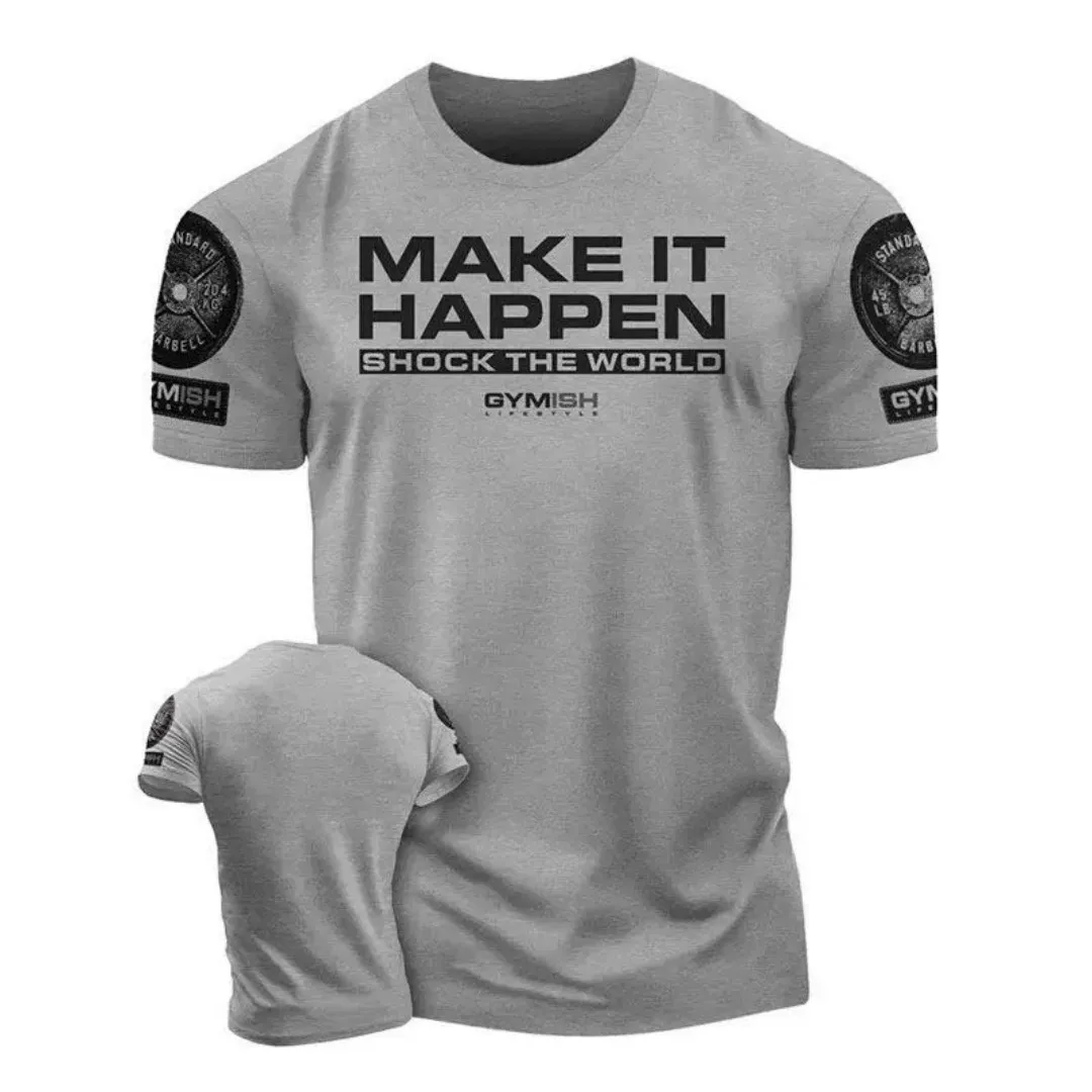 2025 صيف جديد تي شيرت رجالي ثلاثية الأبعاد إلكتروني طباعة الصيف جولة الرقبة اللياقة البدنية التدريب تنفس أعلى