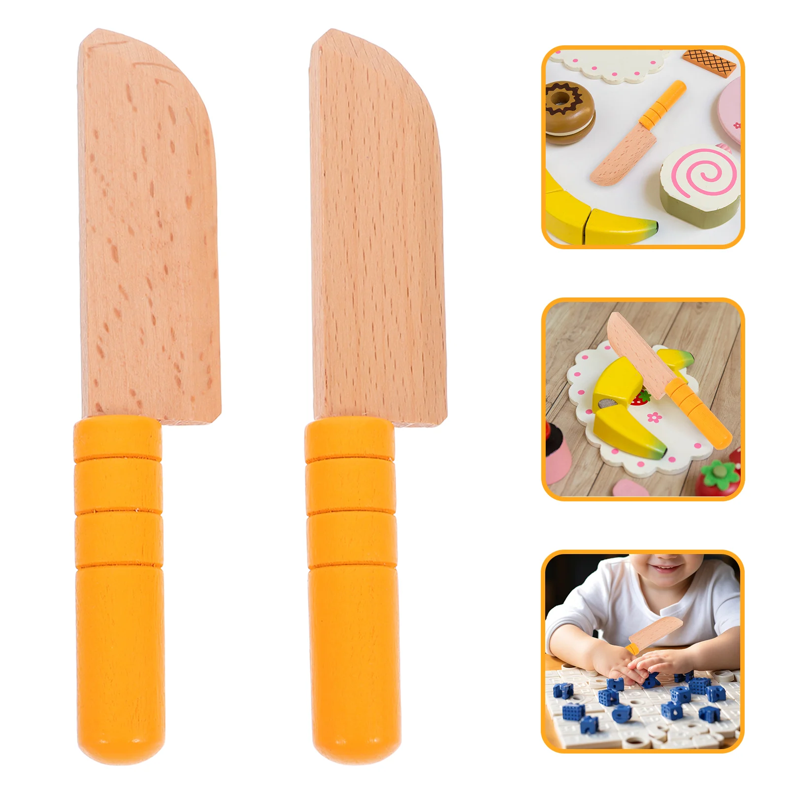 2 pezzi giocattoli per tagliare verdure per bambini tronchesi in legno per coltello da simulazione utensili da cucina cucina cottura divertente