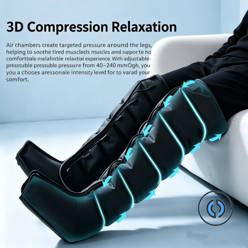 Jinkairui Air Compression Leg Massage Boots Post‑Sport Leg Muscle Comfort Home‑Use for Prenatal & Post‑natal Premium Gift