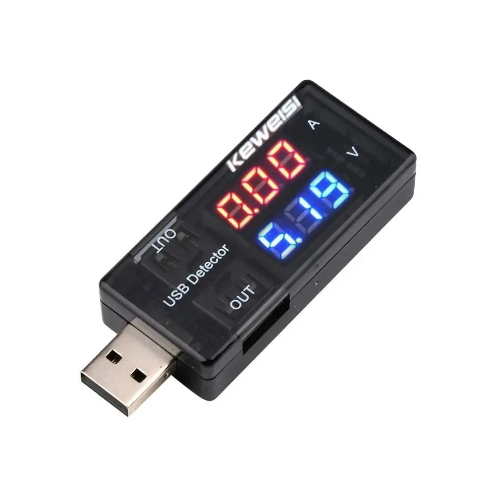 Dual Digital USB Current Voltage 3-9V 0-5A Charging Tester Battery Voltmeter Ammeter Charger Mobile Power Charging