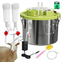 8L/5L/3L Sheep Cow Milking Machine Electric/pulse Milking Machine Milking Pump Stainless Steel Automatic Milking Breeding Tools