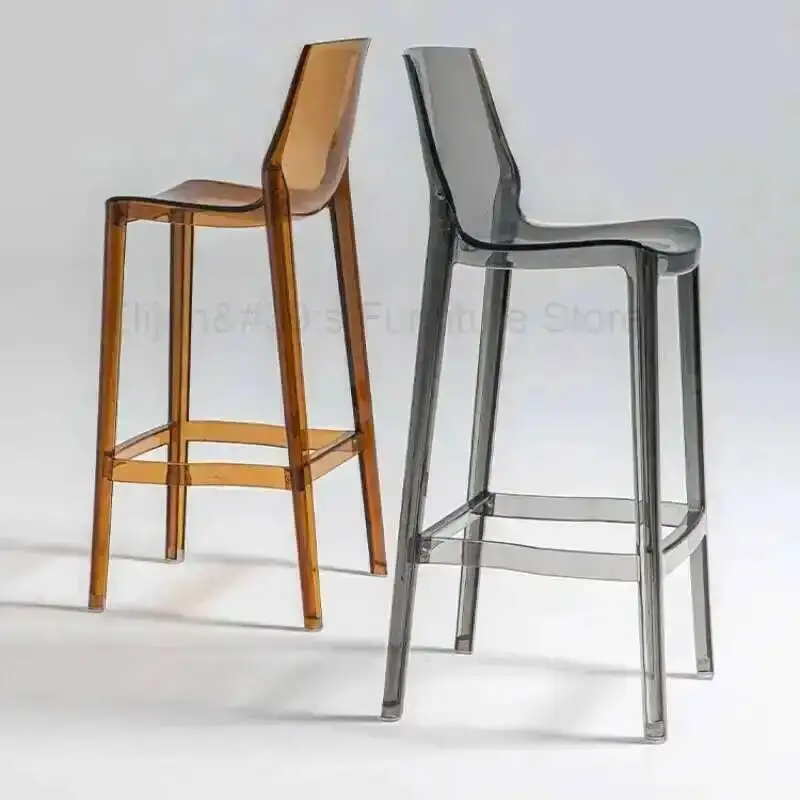 كراسي الألعاب الشمالية البلاستيكية شرفة الطعام ميزة مأدبة الحد الأدنى كراسي الطعام واضحة مصمم عالية سيلا أثاث المنزل QQ