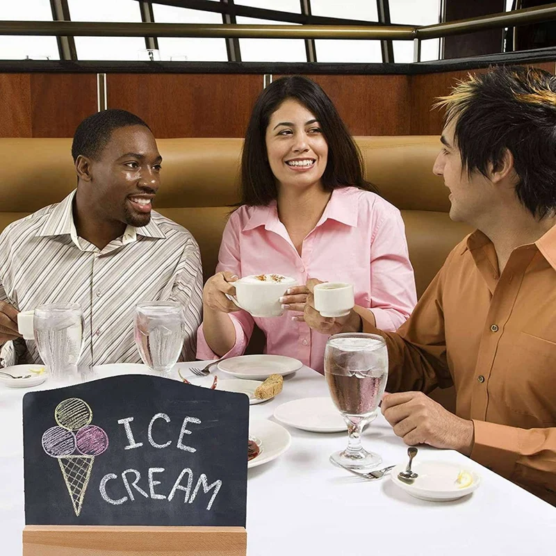 12 PCS Mini Chalkboard Signs For Chalk Sign,Food Labels Message Board Signs For Party Restaurant Wedding