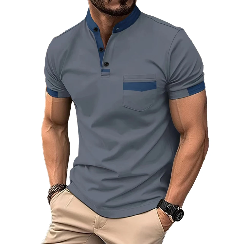 

Short Sleeve Men's T-shirts For Summer Casual Colorblock Daily Holiday Slight Stretch Sport Wear Tee Vacation