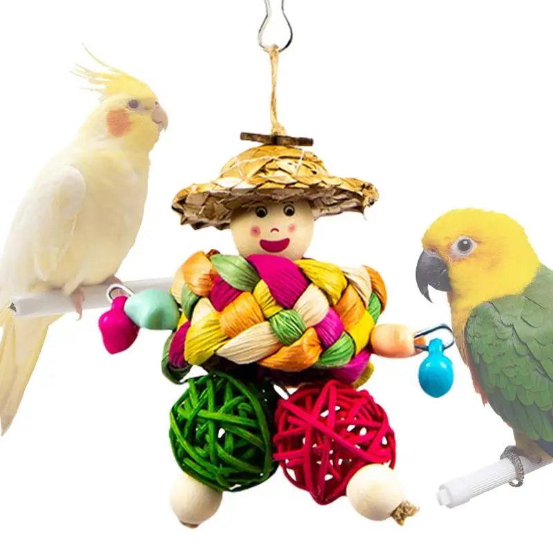 

Bird Toys Bites Resistant Cage Accessory Bird Chewing Toys Parrot Cage Accessories For Conure Cockatiel Budgies Lovebird