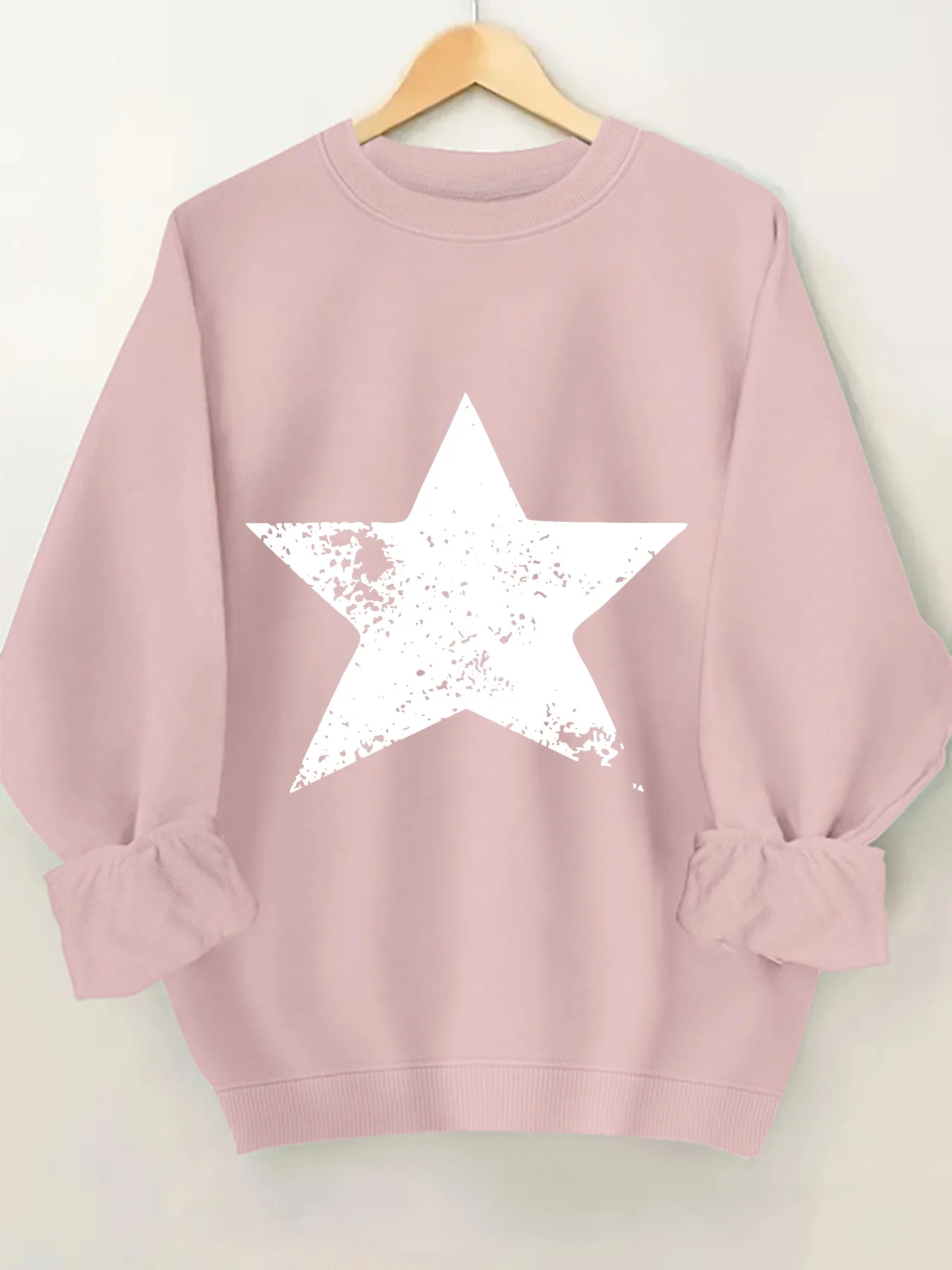 

Модная женская толстовка с круглым вырезом и принтом звезд, стильная удобная женская толстовка с капюшоном