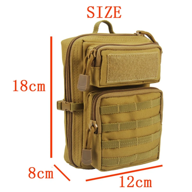 Tactical Molle Pouch marsupio Outdoor Men EDC Tool Bag Vest Pack borsa custodia per cellulare borsa da caccia