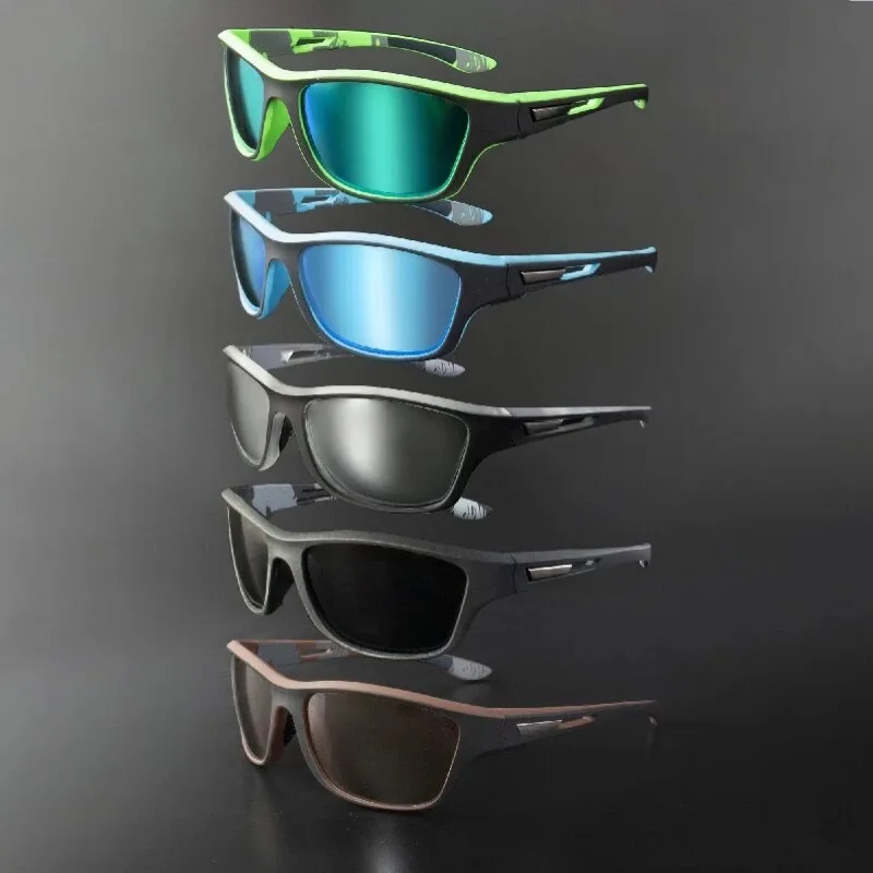 Vintage męskie okulary przeciwsłoneczne z polaryzacją męskie sporty na świeżym powietrzu wiatroszczelne piaskowe klasyczne okulary przeciwsłoneczne do jazdy wędkarskiej — zdjęcie 5
