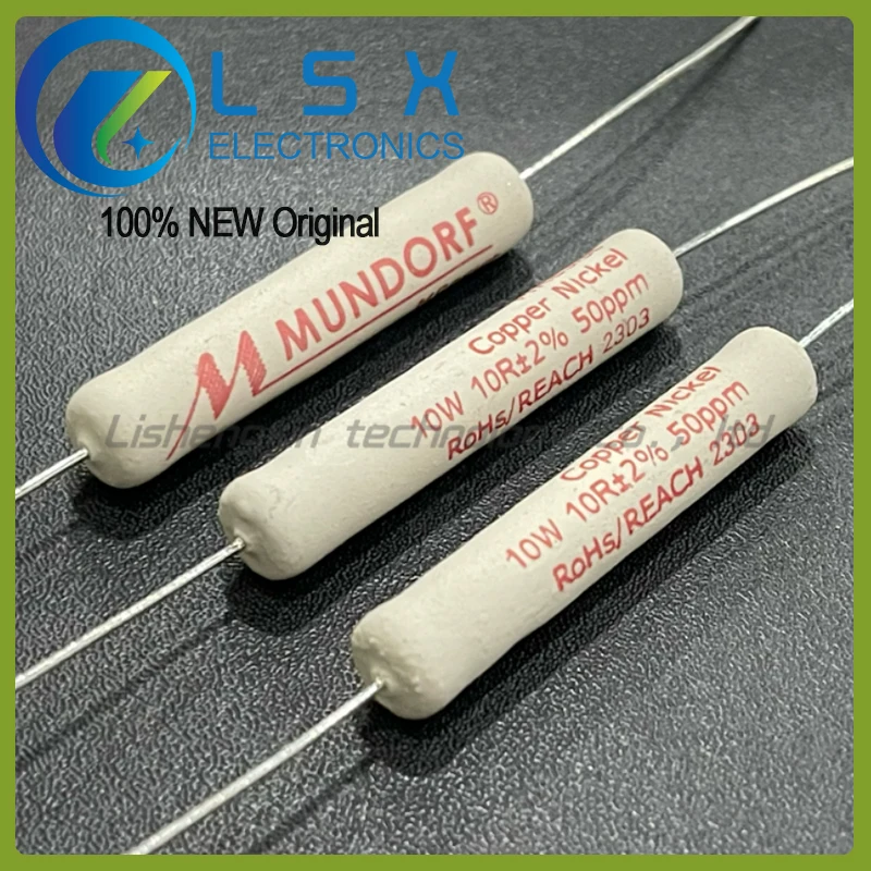 1pcs MUNDORF Mcap Classic 10W 0.1R 0.22R 0.33R 0.47R 0.68R 1R 1.2R 1.5R 1.8R Frequency division line winding resistor