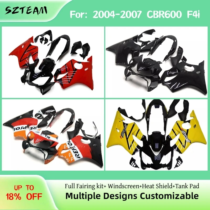 High-Performance Fairings for Honda CBR600 F4i 2004 2005 2006 2007 Motorcycle Fairing Kit CBR600F4i 04 05 06 07 Pro