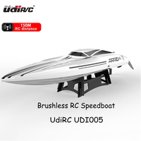 UdiRC UDI005 RC Boat 2.4GHz 50Km/H High Speed Waterproof Radio Control Boat Brushless RC Speedboat Pvc Boat Toys Gift For Kids