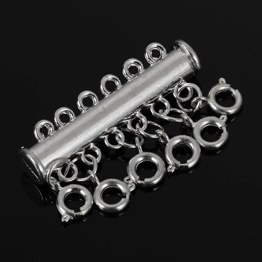 Multi Strands Bracelet Jewelry Accessories Layered Slide Clasp Lock Tube Lock Connectors Jewelry Clasps Necklace Spacer Clasp