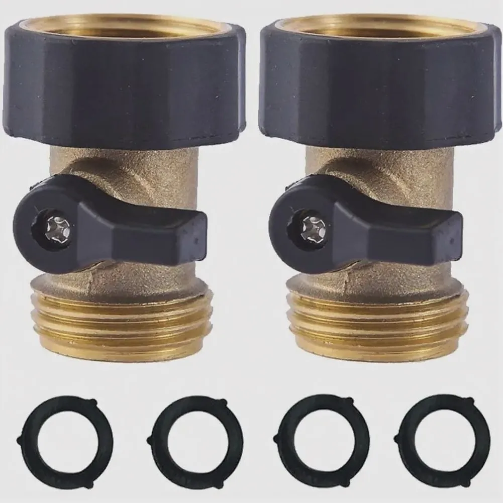 Outdoor Faucet Adapter Garden Shut Off Valve For Lawn Irrigation Rust Resistant Design Ergonomic Plastic Handle