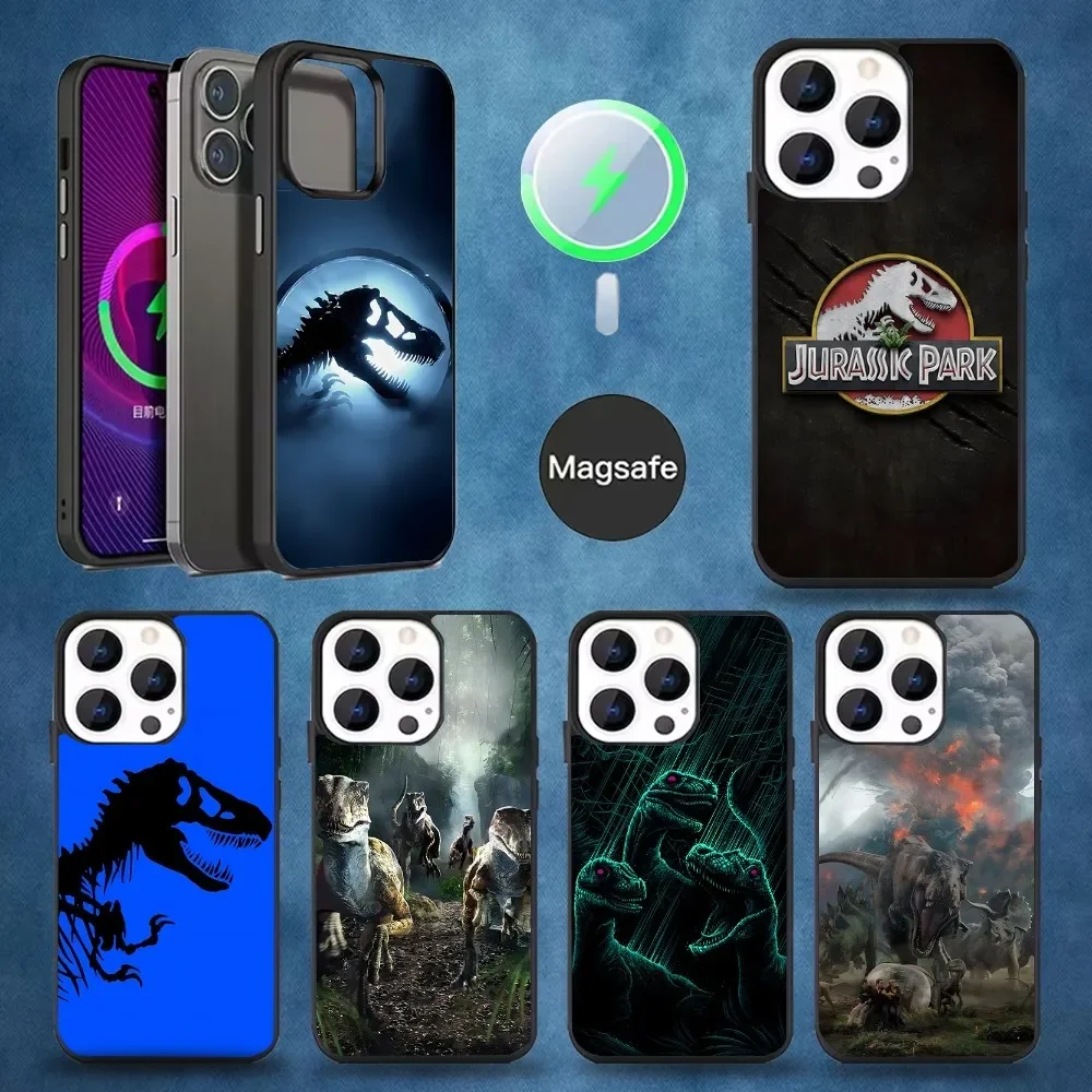

J-Jurassic Park Dinosaur World Phone Case For iPhone 16,15,14,13,12,11,Pro,Max,Plus,Mini,Magsafe,Magnetic Wireless Charging Case
