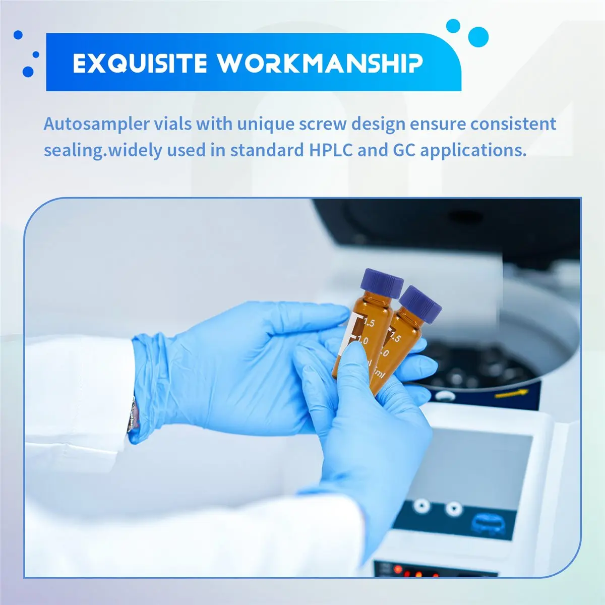 

Наборы инструментов для электрохроматографии: 2 мл флаконы для автоматического пробоотборника, упаковка 100 шт. - Флаконы для ВЭЖХ 9-425, янтарные, с синими завинчивающимися крышками, с септами красного и белого цвета.