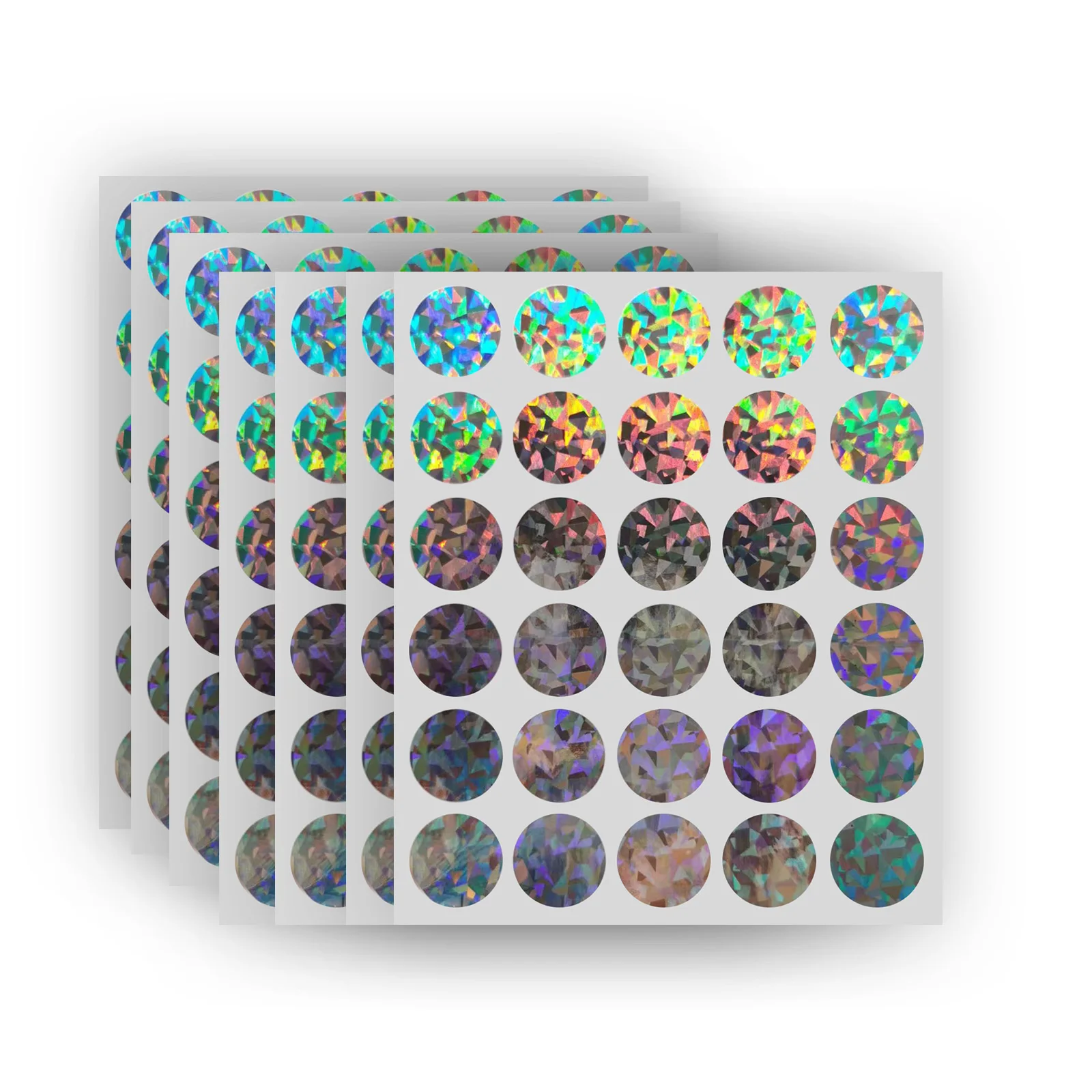 150pcs 1Inch Round Diamond Laser Scratch Off Stickers Labels Tickets Promotional Games