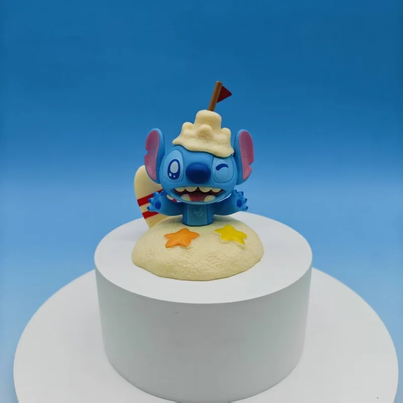 อะนิเมะ Stitch ตัวเลข Island Holiday Series 6 ชิ้น Surf Beach Mermaid ตกแต่งบ้านฮาวายตุ๊กตาของเล่นเครื่องประดับน่ารักของขวัญเด็ก
