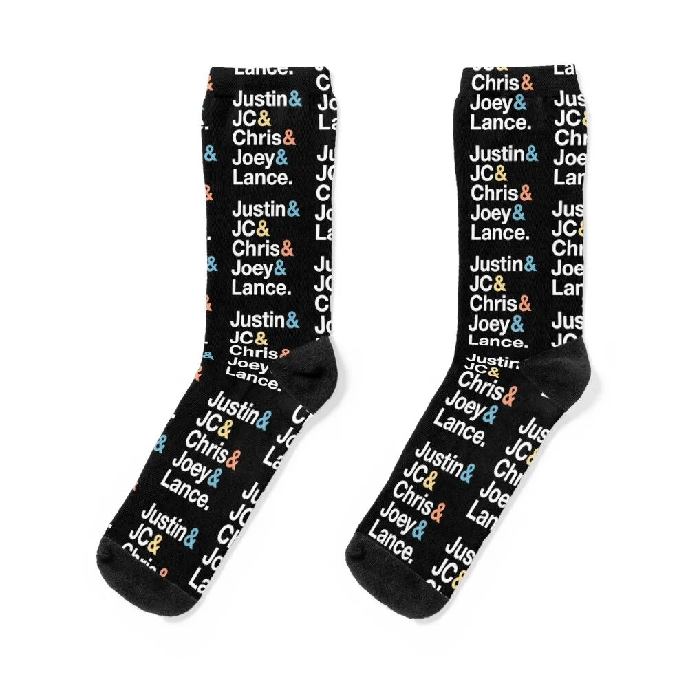 

NSYNC Names & Ampersand Style Socks Crossfit christmas gift winter gifts compression Socks Men's Women's