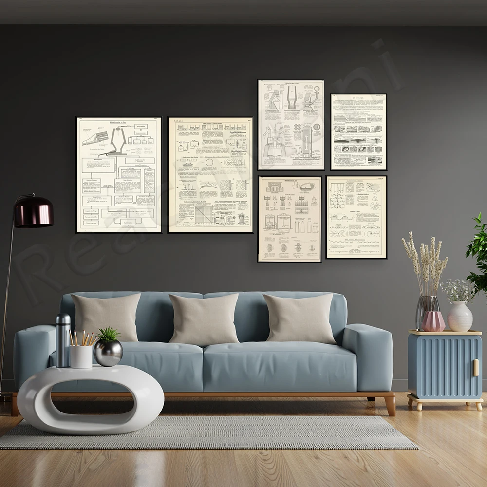 صنع الحديد من قبل مهندس المعادن، مهندس كهربائي ريترو سائنس ديكو، ديكور ملصق علوم الصخور والمعادن