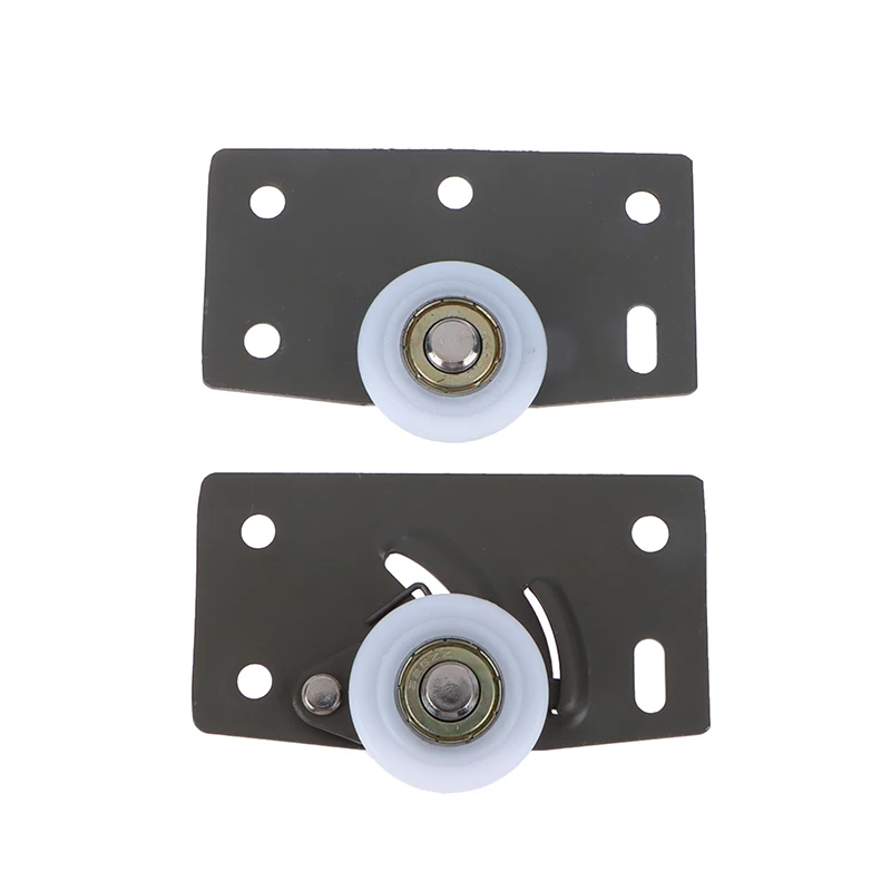 1 Set Wear-resistant Wardrobe Door Wheel Closet Mute Pulley Moving Door With Adjustable Spring Door Rollers Furniture Hardware