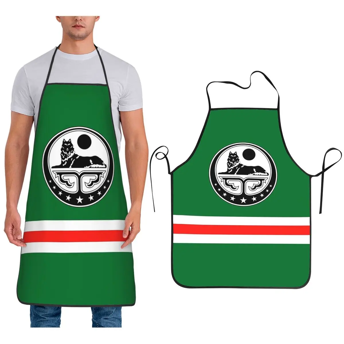 

Чечен Борд Волк Герб Чечня (20) Фартуки Шеф-кухар Кулинария Столик Водонепроницаемый нагрудник Кухонная уборка Пенаборник