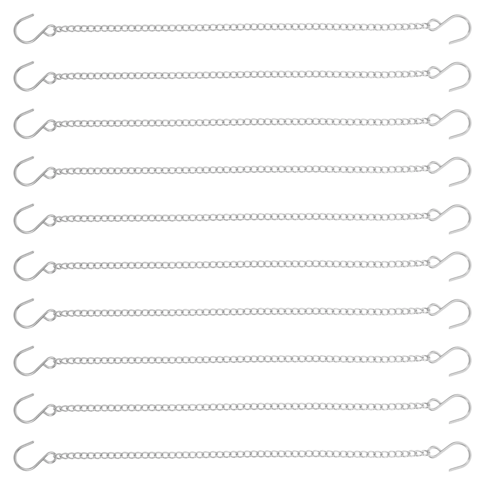 10 قطعة سلاسل معلقة من الفولاذ المقاوم للصدأ طويلة الأمد مع خطافات لأغراض مختلفة حديقة ديكور سلسلة نباتية سلسلة معلقة