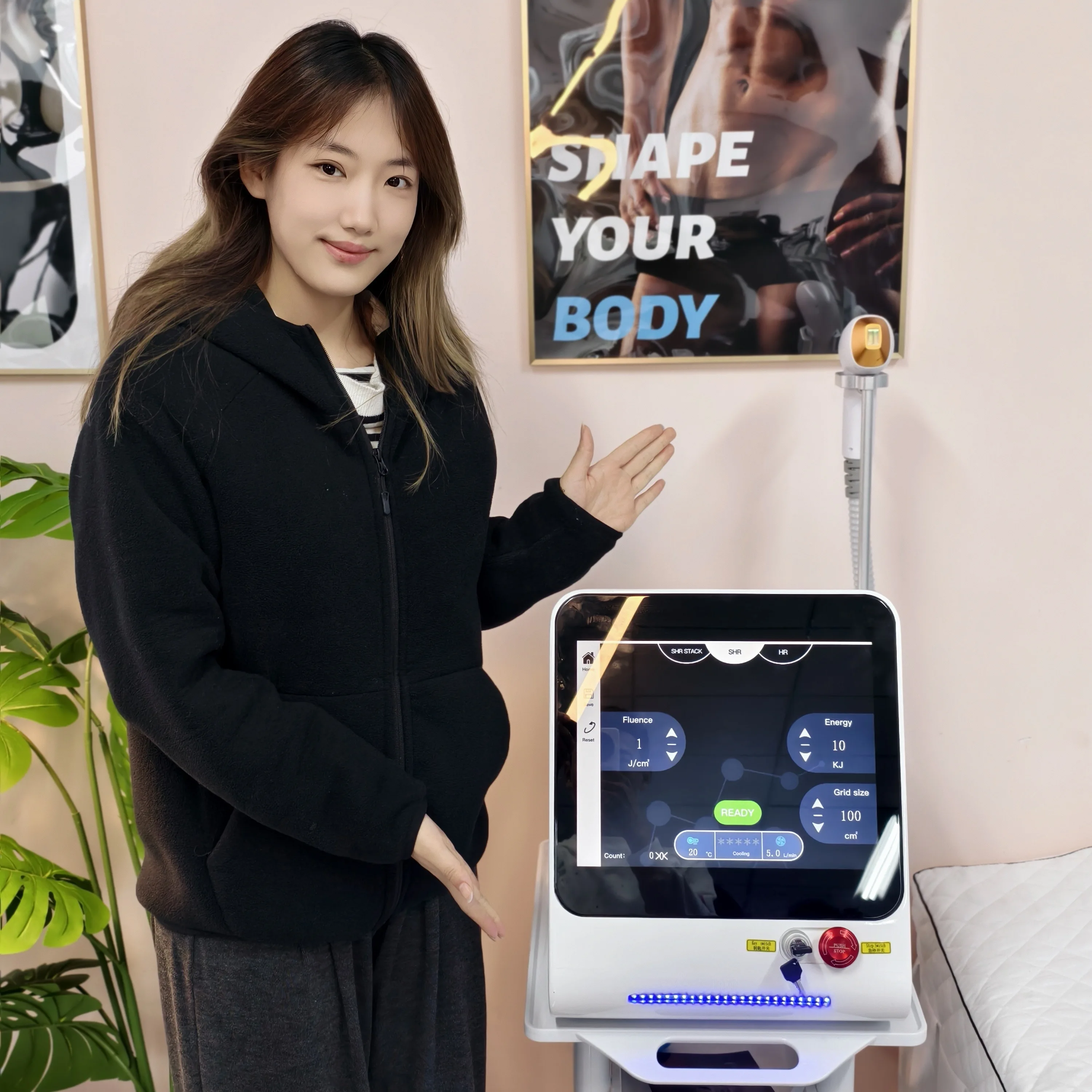 آلة إزالة الشعر بالليزر ديود آلة إزالة الشعر بالليزر الدائم غير مؤلم ثلاثي ديود 755 1064 808nm المهنية 4000 واط لصالون