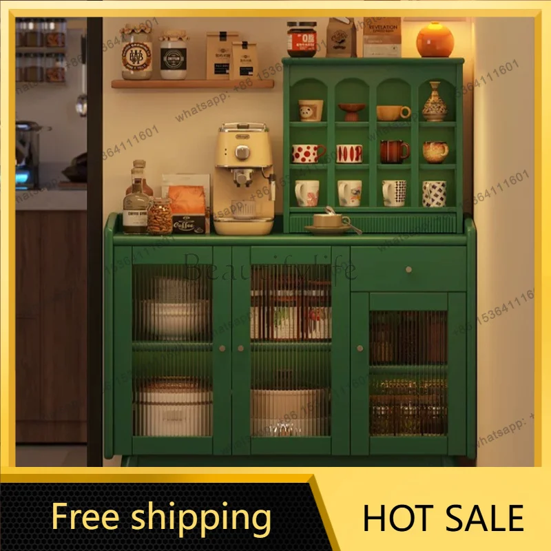 Glass Wooden Cabinets Narrow Drawers Kitchens Green Cupboard Cabinets Design Shelving Aparador De Sala De Estar Home Furniture