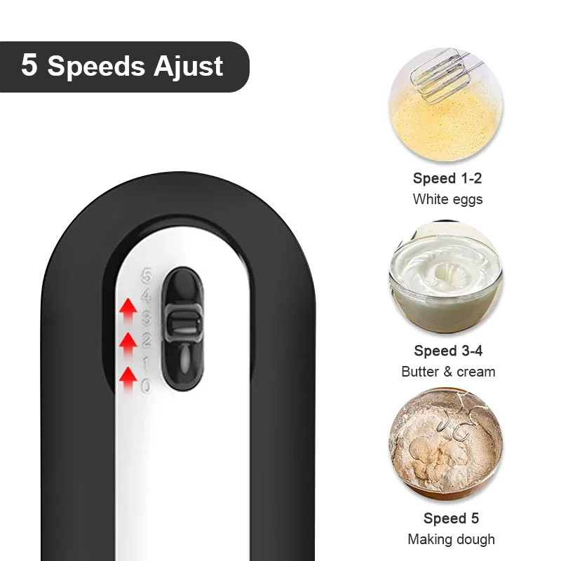 Portable Electric Milk Frother Handheld Foamer High Speeds Drink Mixer Coffee Frothing Wand 6 Stick Configuration EU