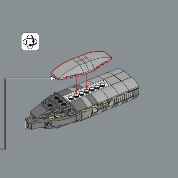 MOC Star Unsichtbare Hand-Raumschiff-Bausteine-Sets, kompatibel mit Legoed-Partikeln, geeignet für Weihnachtsgeschenke 75377