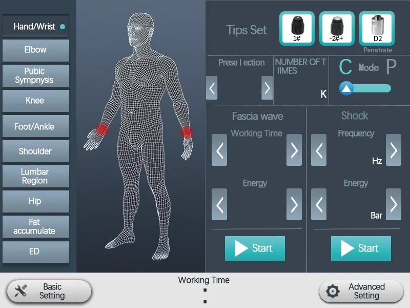 2 in 1 Pneumatic Pneumatic Shockwave Shoulder Massager and Ultrasound Machine