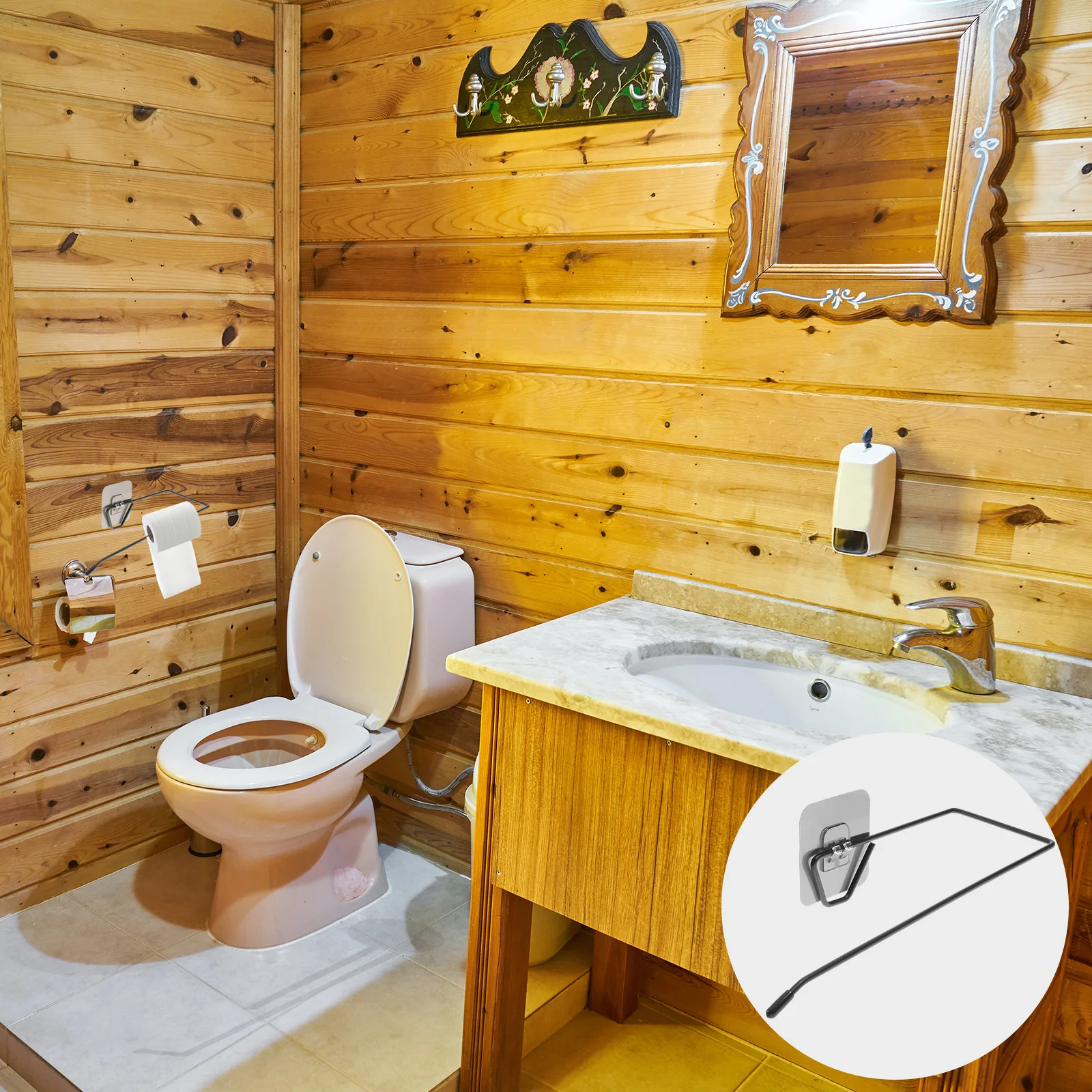 

2PCS Kitchen Paper Towel Holder Iron Wall Mount Tissue Rack Storage Shelf Bathroom Accessories Roll Paper