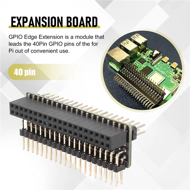 ABGN موصلات صغيرة لـ Raspberry Pi 40-Pin GPIO 1 إلى 2 لوح تمديد 2X20Pin قطاع رأس ذكر مزدوج صف مزدوج مستقيم