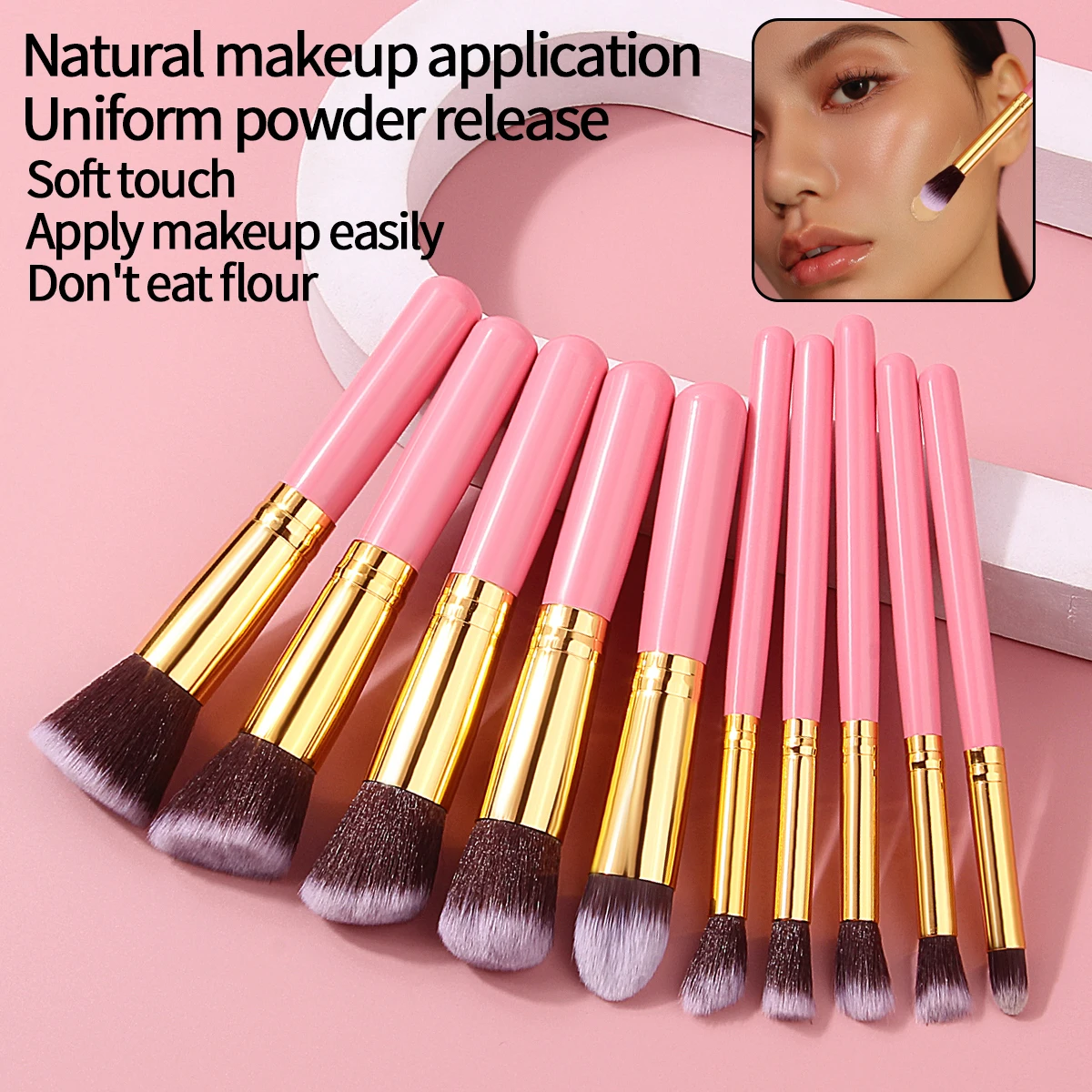 14 STKS High-end multifunctionele losse poederborstel oogschaduwborstel make-upborstelset en zachte driehoekige make-up poederdons