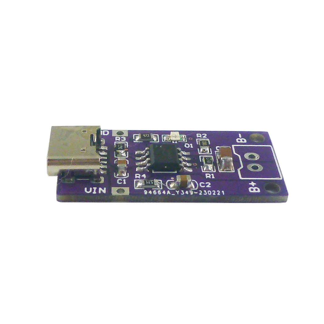 100MA/500MA/800M TYPE-C 1/2/3-Cell NIMH Battery Charger Module 1.5V 3V 4.5V for 1.2V 2.4V 3.6V Nickel-Metal Hydride Battery