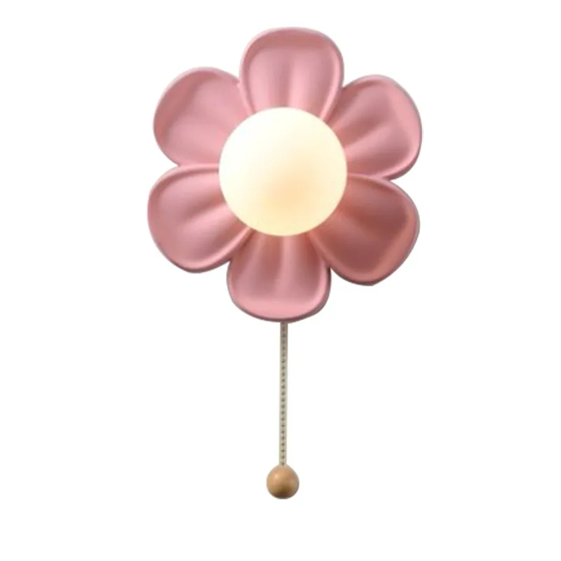 Cream Green Petals Ceiling Lamp Hallway AisleBalcony Porch Stair Ceiling Light wall  Resin Flower wall  Indoor Decor Wall Lamps