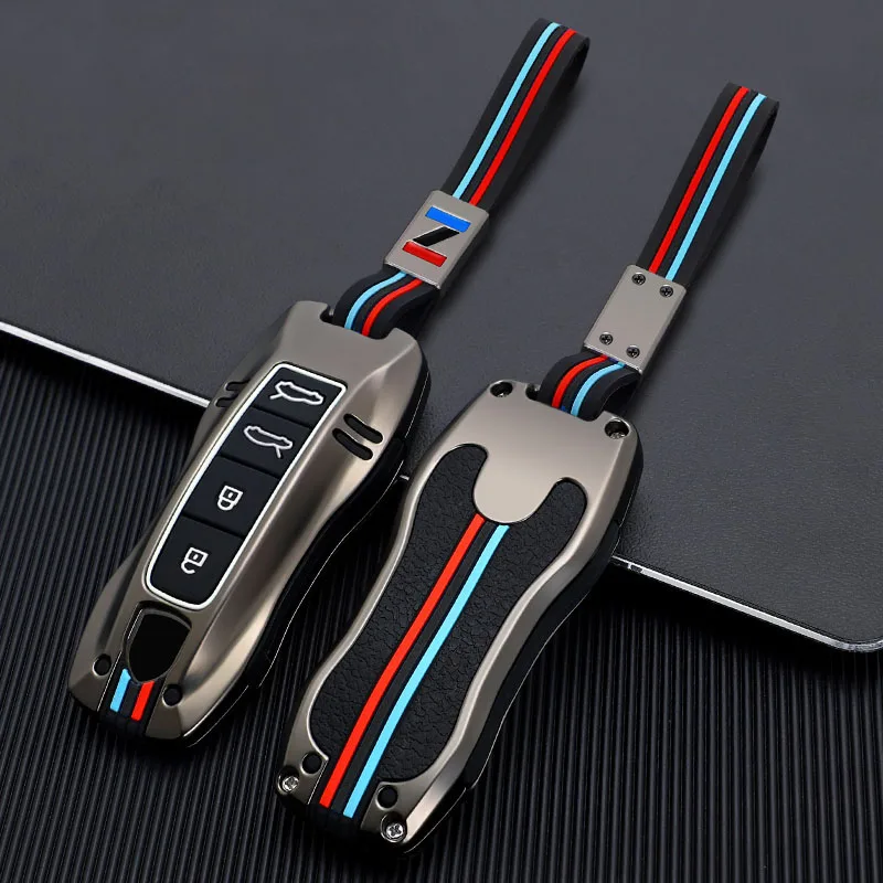 

Zinc Alloy Car Key Case Cover For Porsche Cayenne Series Macan 718 Panamera Taycan 911 Macan Accessories