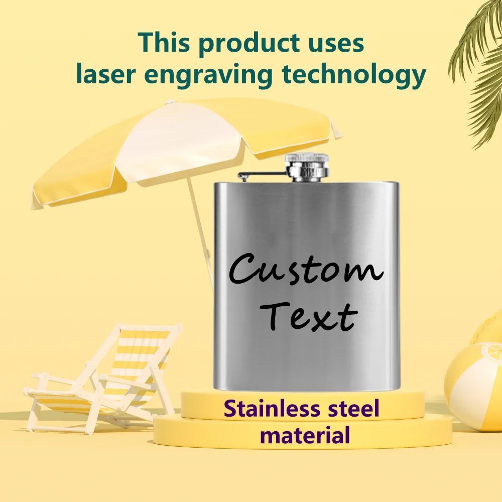 

Персонализированная серебряная фляга из нержавеющей стали 7 унций